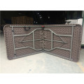 Hot 6 Foot Fold in Half Table in Rattan Look, Folding Rattan Table